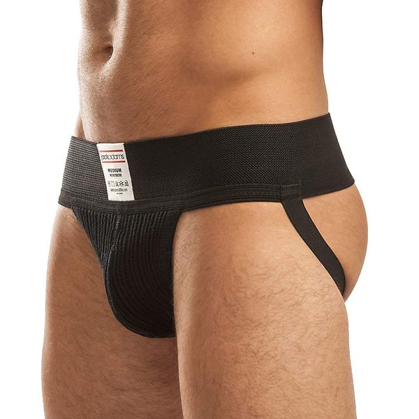 Jack Adams Men's No. 1874 Jockstrap Jock Strap, Black, S