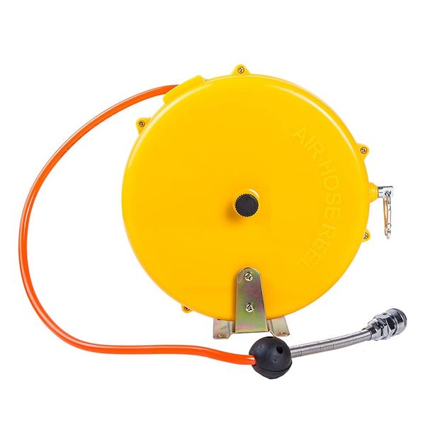 Up to 17.6 ft (8 m) Automatic Self-Winding Hanging Wall Mounted, Air Hose Reel, Air Tool, Compressor, Indirect Tool, Automatic Winding Type, Hanging Hook, Bracket, Mountable for Ceilings, Walls,