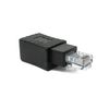 System-S LAN Adapter RJ45 Buchse zu Stecker Ethernetadapter Kabel in Schwarz