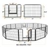 8panel/39” 16panel/24”Metal Dog Cat Exercise Fence Playpen Kennel Safe For Pet 