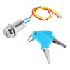 Fydun 2-Wire Ignition Switch, Locking Keys, Lock Ignition Switch for Electric Scooter, ATV, Moped, Kart
