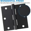 30 Pack Matte Black Door Hinges 3.5 X 3.5 Inch Interior 