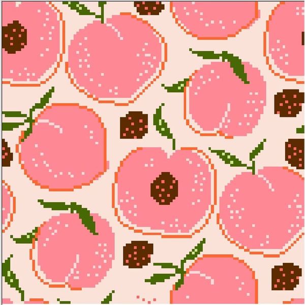 Howie's Needlepoint 14CT Pre-Printed Cross Stitch Kits,Embroidery Patterns Starter Kits,Needlepoint Kits - Peaches