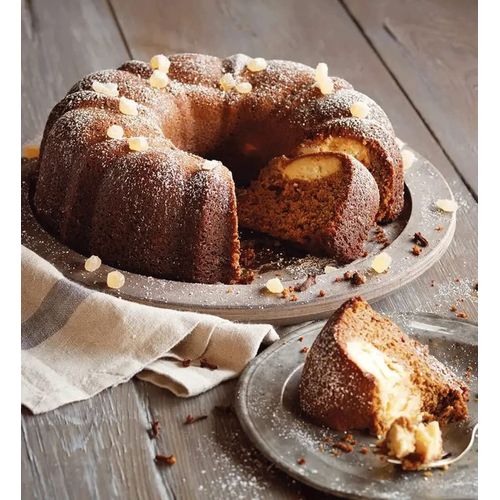 LANYOTA Ring Cake Tin, 24cm/9.6in Tin Round Cake Pan Tray, Non-Stick Baking Moulding Tin, Carbon Steel,Fluted Ring Tin