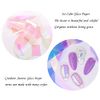 CHANGAR 5 Colors Gradient Aurora Glass Paper Nail Sticker, Reflective Mirror Design Broken Glass Stripe Line Paper Nail Decals 3D Broken Glass Pieces Mirror Foils DIY Nail Art Decoration (5 Boxes)