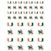 Miami Hurricanes Small Sticker Sheet - 2 Sheets
