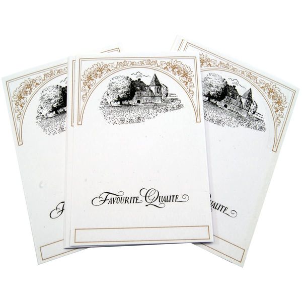 Wine Making - Gummed - Plain Wine Bottle Labels - Pack of 25