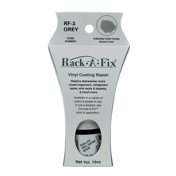 Rack-A-Fix Touch Up Vinyl Coating Repair for Dishwasher Racks & More RF-3 GREY