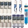 Reverse Osmosis Replacement Filter Set  RO Cartridges 12 pcs w/ 100 GPD Membrane