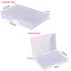 Gebildet 8 Pieces Mixed Sizes Rectangular Empty Mini Clear Plastic Organizer Storage Box Containers for Small Items and Other Craft Projects