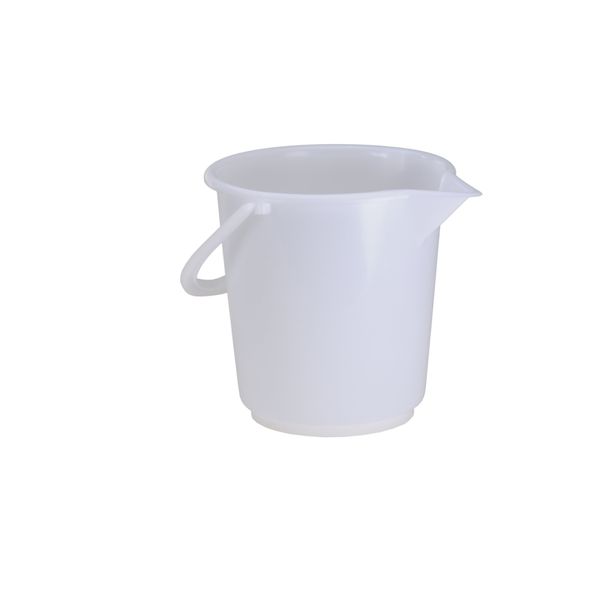 hünersdorff 942100 Industrie Eimer 17 L rund mit Ausguss, HD-PE, natur, Made in Germany, Naturfarben