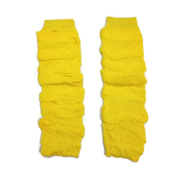 KWC - Ruched Ruffles Solid Baby Leg Warmer/Leggings (One Size, Yellow)