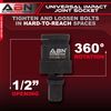 ABN Universal Impact Joint - 1/2in Square Universal Swivel Socket U Joint Ball Spring Design Flexible Socket Extension