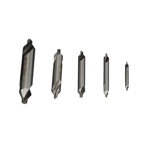 HHIP 5000-0020 HSS Center Drill Set, 5 Piece (No.1-No.5)