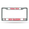 Rico Industries NCAA Texas Tech Red Raiders Premium License Plate Chrome Frame 12" x 6"