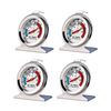 4 Pack Refrigerator Thermometer Classic Analog Large Dial with Red Indicator