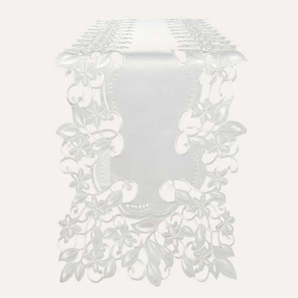 White Table Runner - Darvin Collection - Table Runners