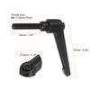 sourcing map 8pcs Adjustable Clamping Lever Handles M8 x 40mm Male Thread Bolt Knobs Rotating Screw Locking Quick Release Ratchet Push Button Handle, Black