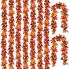 9 Pack Fall Leaf Garland, Hanging Vines Garland Artificial Fall Maple Leaves ...