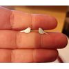 White Bird Earrings 925 Sterling Silver Sparkly