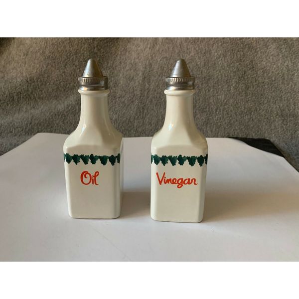 Pair of Oil & Vinegar Set Ceramic