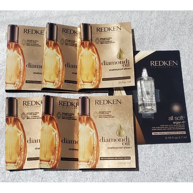 Redken Diamond Oil Shatterproof Shine Oil Treatment 1 ml  (PACK of 6)   Sample