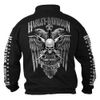 Harley-Davidson Men's Lightning Crest 1/4 Zip Cadet Pullover Sweatshirt, Black