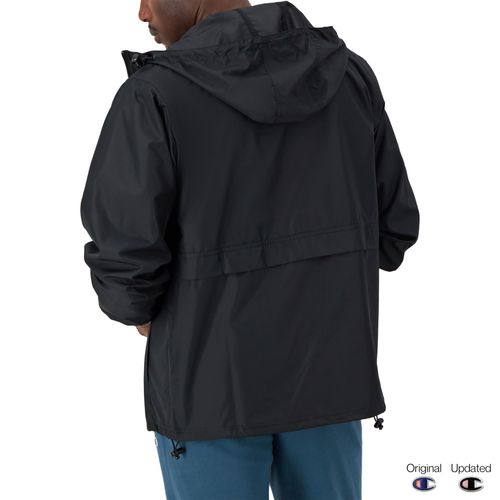 Champion mens Stadium Full Zip Jacket, Left Chest Script Jacket, Black-549369, Large US