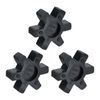 uxcell 3pcs L099/L100 Jaw Coupling Insert, Flexible Solid Type NBR Rubber Jaw Coupling Center Inserts for L Jaw Coupling L-Jaw Coupler Set, Black