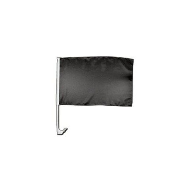 Unicolor black Car Flag - 12 x 16 inch
