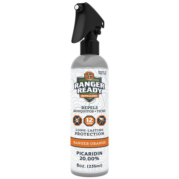 Ranger Ready Picaridin 20% Tick & Insect Repellent, Ranger Orange Scent Deet-Free Bug Spray, 8 Oz.