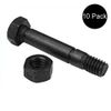 1-3865 Qty 10: 2" x 5/16" Shear Pin with Nut Fits Snapper