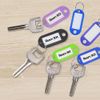 BetterJonny Plastic Key Tags, 100pcs Plastic Tags Keychains Name Tags Plastic ID Luggage Key Ring Tags