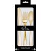 Elise Gold Metallic Gloss Plastic Cutlery Assorted 24 Pack Gold Party Tableware