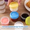 Fizzix 6PCS Plastic Mini Storage Containers with Lids – Durable, Stackable Small Storage Boxes for Beads, Crafts, Snacks, and Organization –Clear Design for Easy Identification.