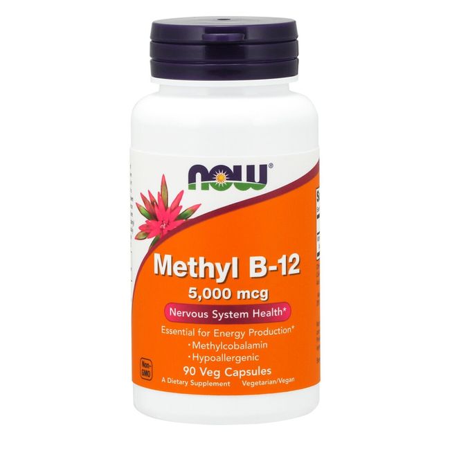 NOW Foods Methyl B-12, 5000 mcg, 90 Veg Capsules