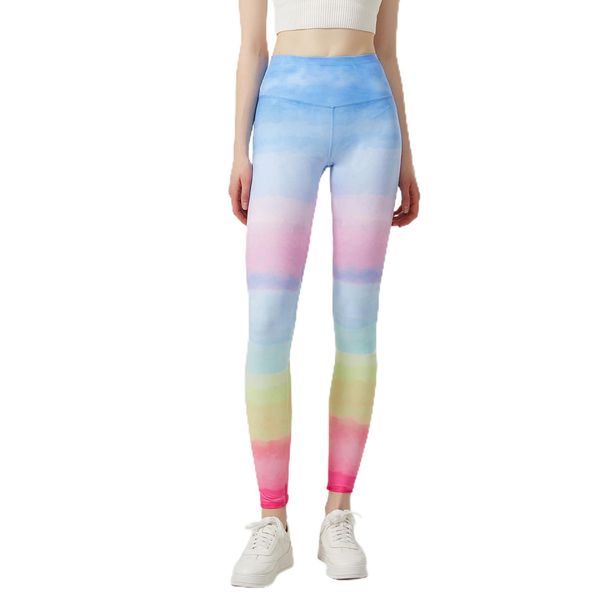 X-KEEP Damen Leggings,Sportleggings,High Waist Leggings, Leggings für Damen, Yoga Leggings (L/XL, Regenbogen)