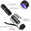 Black Light 2 Pcs Uv Handheld Blacklight Flashlights 12 Led 395nm Mini Light 