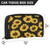 Caihoyu Classic Black Car Sun Visor Hanging Tissue Holder, Rectangular, Polyester, 9x3x1.2in