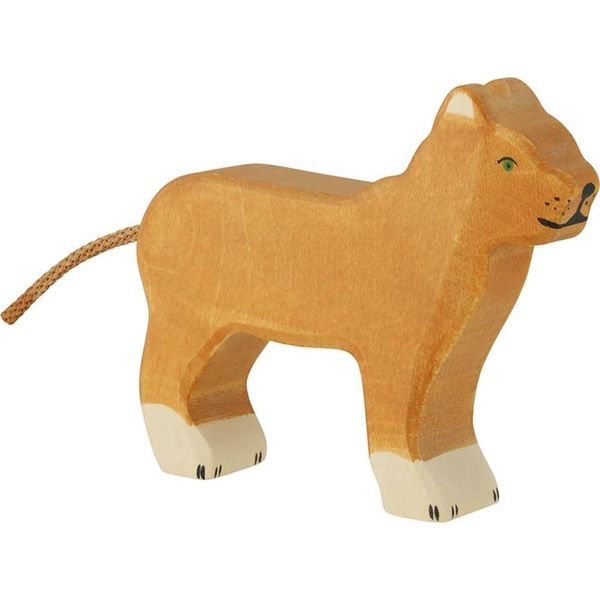 Holztiger Lioness Wooden Figure