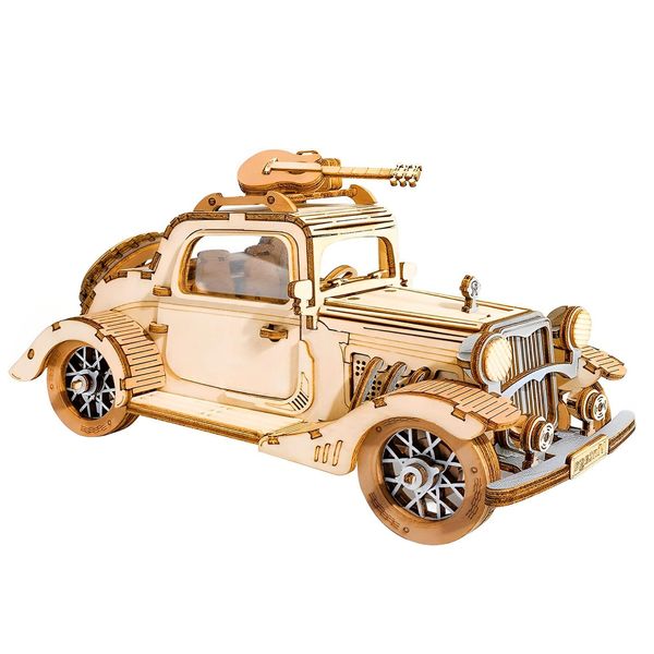 Rolife 3D Puzzle,Model Kits for adults to build,Gift for Men Kids TG504 Vintage Car