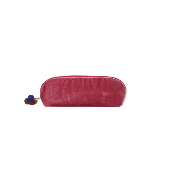 Earth Squared - Velvet Pencil/Make Up Brush Case - Pink - 22x7cms