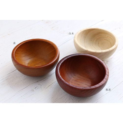 NBK CC1297H-5 Wood Bowl, White Wood, Diameter 2.8 x Height 1.2 inches (7 x 3 cm), 5 Pieces