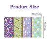 4 Pcs Easter Wrapping Paper Sheets, Easter Gift Parcel Paper Bags, Easters Bunny, Egg, Chick, Flower, Packing Papers for Birthday Gift Wrap