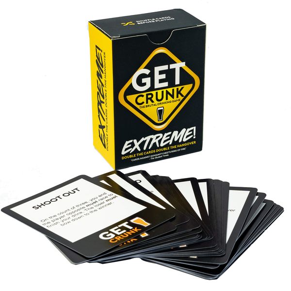 Get Crunk Extreme Volume 3 - The Brutal Card Drinking Game for Students, Pre Drinks, Stag and Hen Parties. You will be abused!