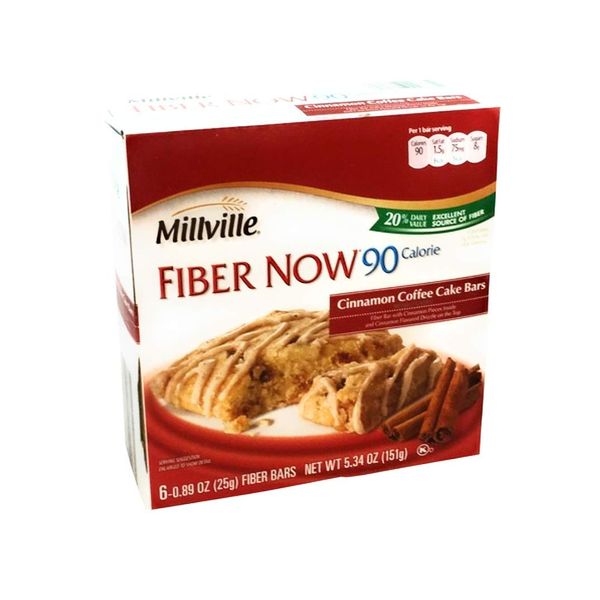 Millville Fiber Now Cinnamon Coffe Cake Bars