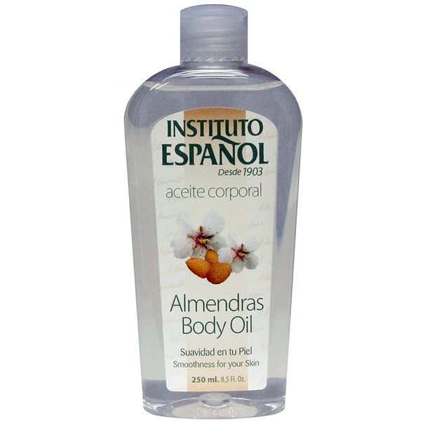 Instituto Español Almond Body Oil. Moisturizes, Nourishes and keeps your Skin Young. Gentle Formula. Enriched with Vitamins. 8.5 fl.oz