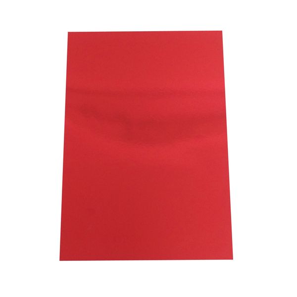 Pack of 25 A4 220gsm Single Sided Shiny Foil Red Card