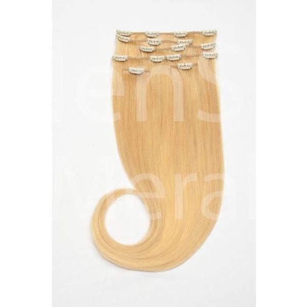 Clip In Extensions Set 100% Echthaar 7 teilig 100g Haarverlängerung 60cm Clip-In Hair Extension