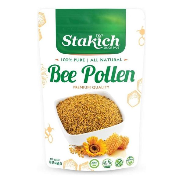 Stakich Bee Pollen Granules 454g 2 Packs, 2 Packs